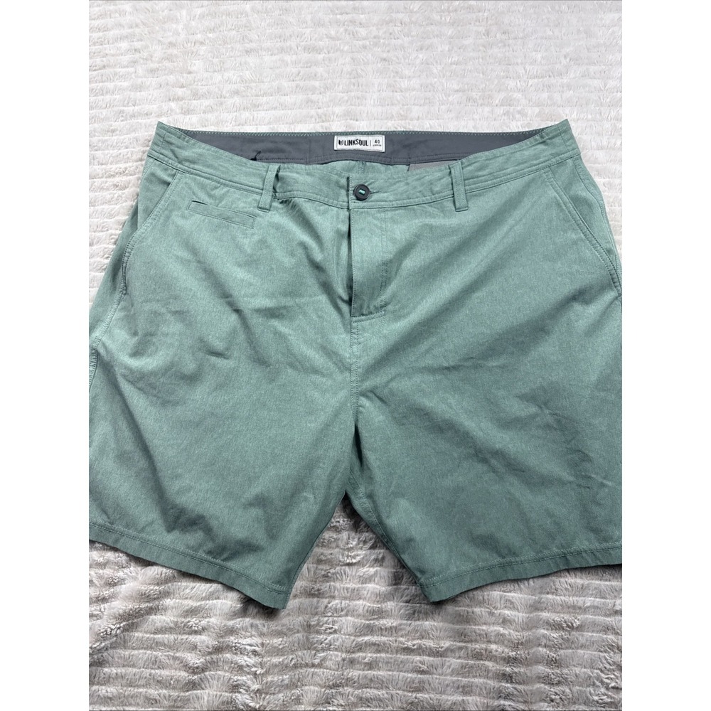 Linksoul Performance Golf Shorts Mens 40 Gray Outdoor‎ Athleisure Chino Casual